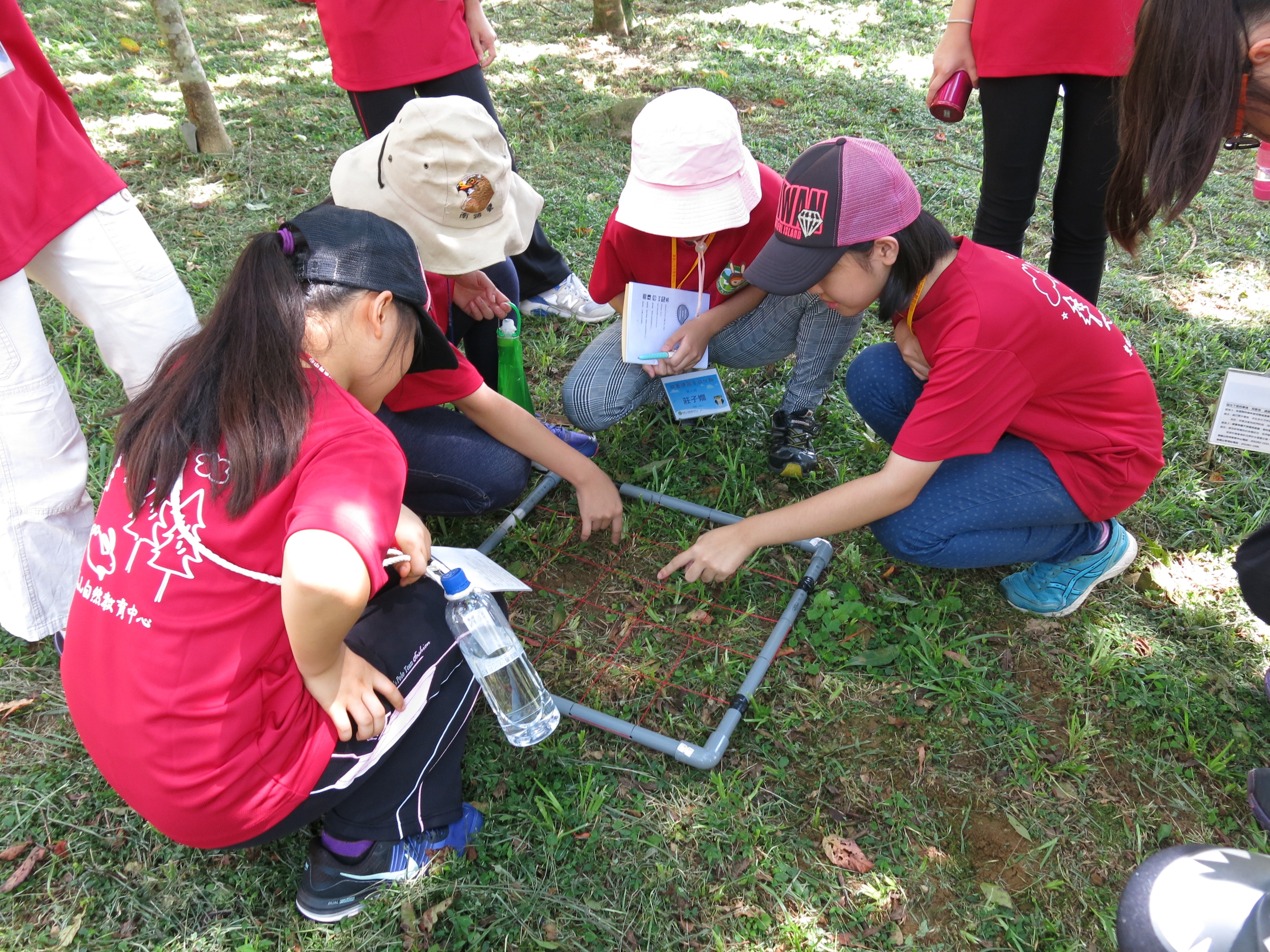 圖三、跟著達爾文進化趣學員在森林中進行科學調查