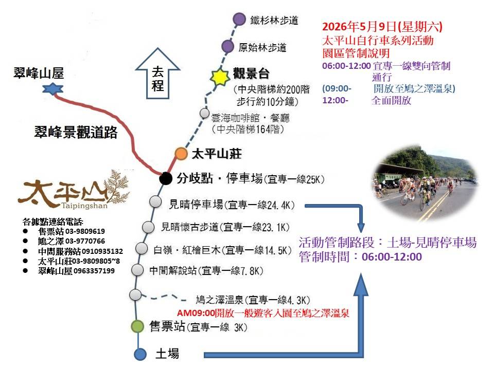 2026太平山自行車系列活動 管制公告