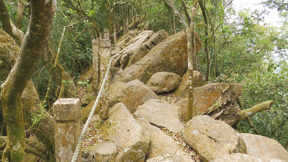龍麟山步道一隅-巨石